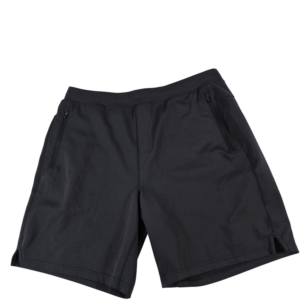Rhone Mens Black Active Training Shorts Size L Style 101246 Zipper Pockets
